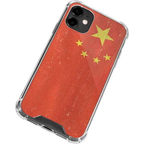 Chinese Flag Distressed iPhone 12 Mini Clear Case